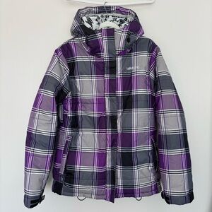 BILLABONG 15K AVED PointDry Purple Plaid Ski‎ Jacket Snowboard Jacket Size L